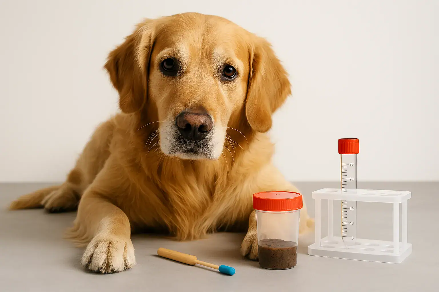 Kotprobe beim Hund